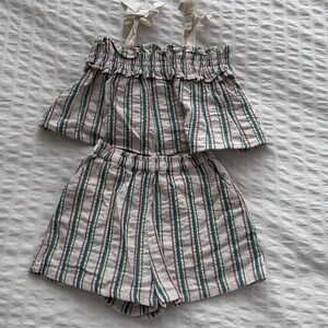 Zara Ruffle Top and shorts